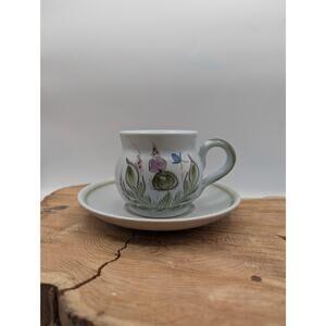 Buchan Portobello Thistle Stoneware Tea Cup & Saucer Thistleware 288 Scotland